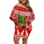 Hawaii Pineapple Christmas Family Matching Off Shoulder Short Dress and Hawaiian Shirt Mele Kalikimaka LT7 Mom's Dress Red - Polynesian Pride