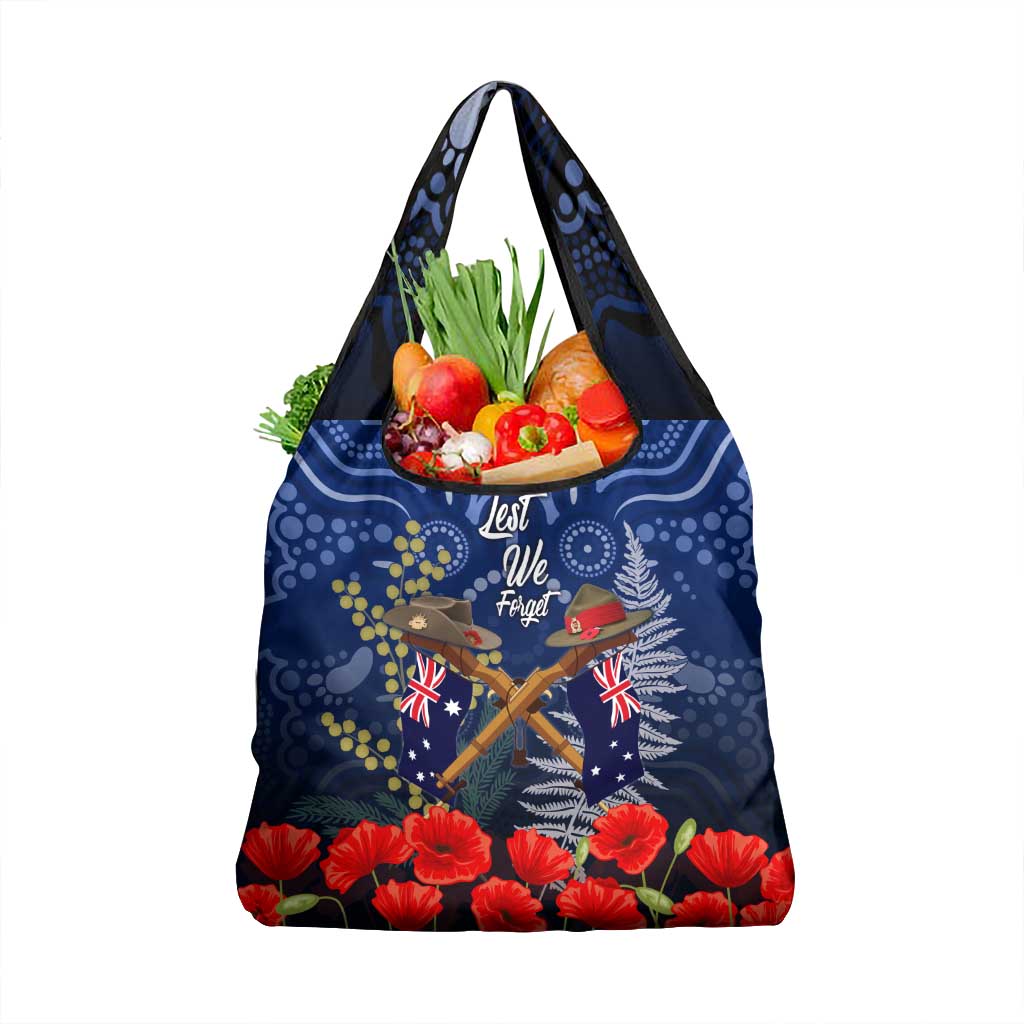 Anzac Grocery Bag Australia Aboriginal Mix New Zealand Slouch Hats LT7 1-pack One Size Blue - Polynesian Pride