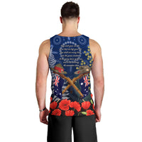 Anzac Men Tank Top Australia Aboriginal Mix New Zealand Slouch Hats LT7 - Polynesian Pride