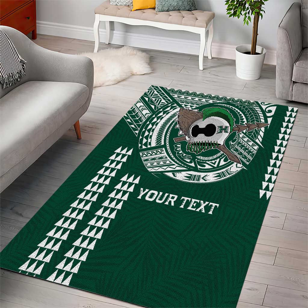 Hawaii Rainbow Warriors Personalized Area Rug Kakau Ikaika Laau Pama LT7 - Polynesian Pride