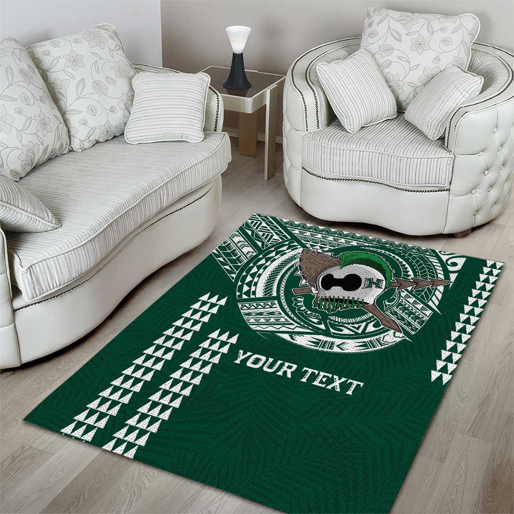 Hawaii Rainbow Warriors Personalized Area Rug Kakau Ikaika Laau Pama LT7 - Polynesian Pride