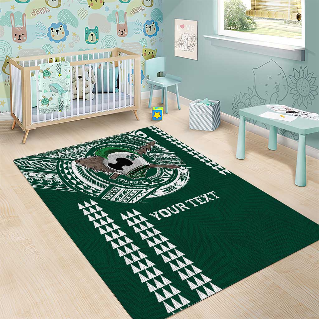 Hawaii Rainbow Warriors Personalized Area Rug Kakau Ikaika Laau Pama LT7 - Polynesian Pride
