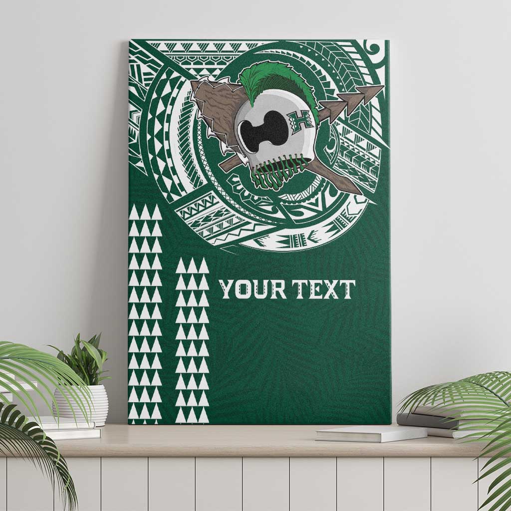 Hawaii Rainbow Warriors Personalized Canvas Wall Art Kakau Ikaika Laau Pama LT7 - Polynesian Pride