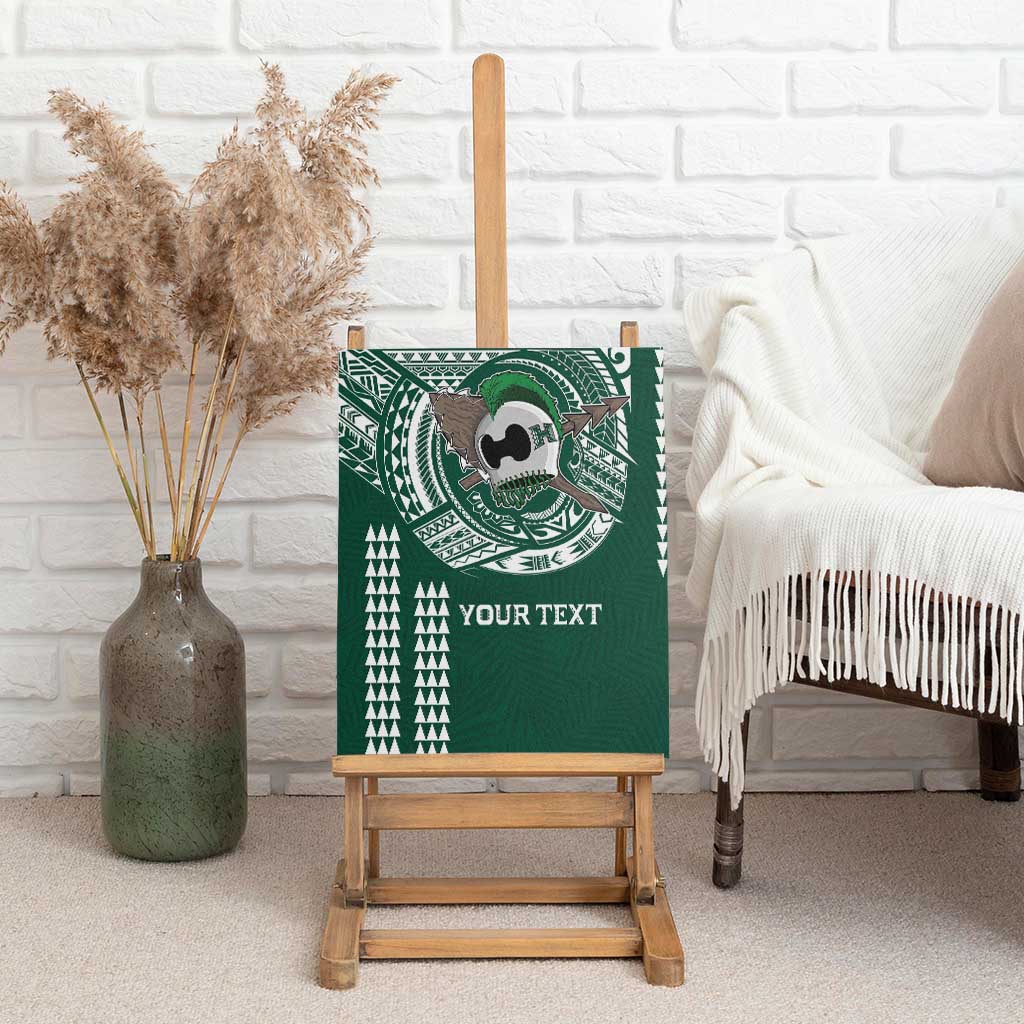 Hawaii Rainbow Warriors Personalized Canvas Wall Art Kakau Ikaika Laau Pama LT7 - Polynesian Pride