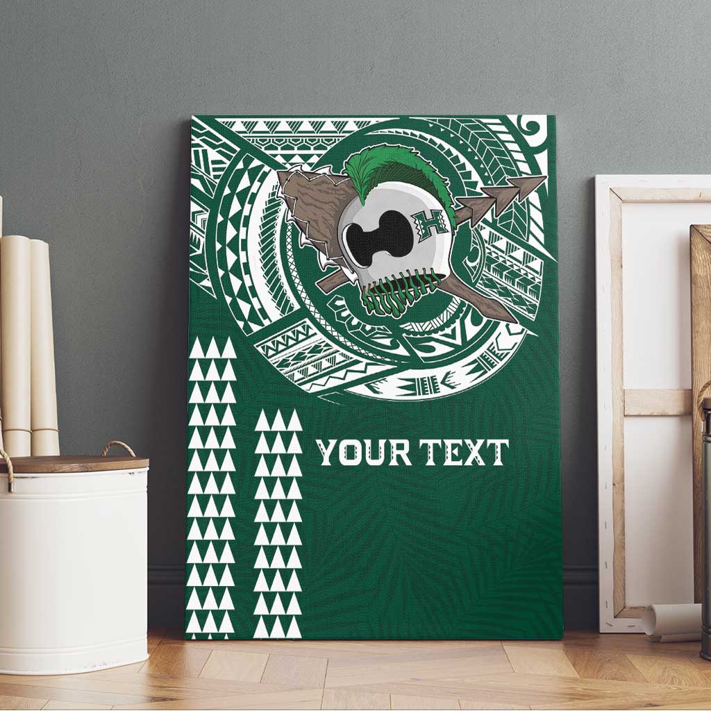 Hawaii Rainbow Warriors Personalized Canvas Wall Art Kakau Ikaika Laau Pama LT7 - Polynesian Pride