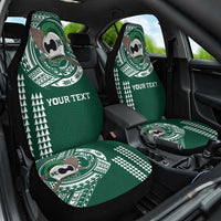 Hawaii Rainbow Warriors Personalized Car Seat Cover Kakau Ikaika Laau Pama LT7 One Size Green - Polynesian Pride