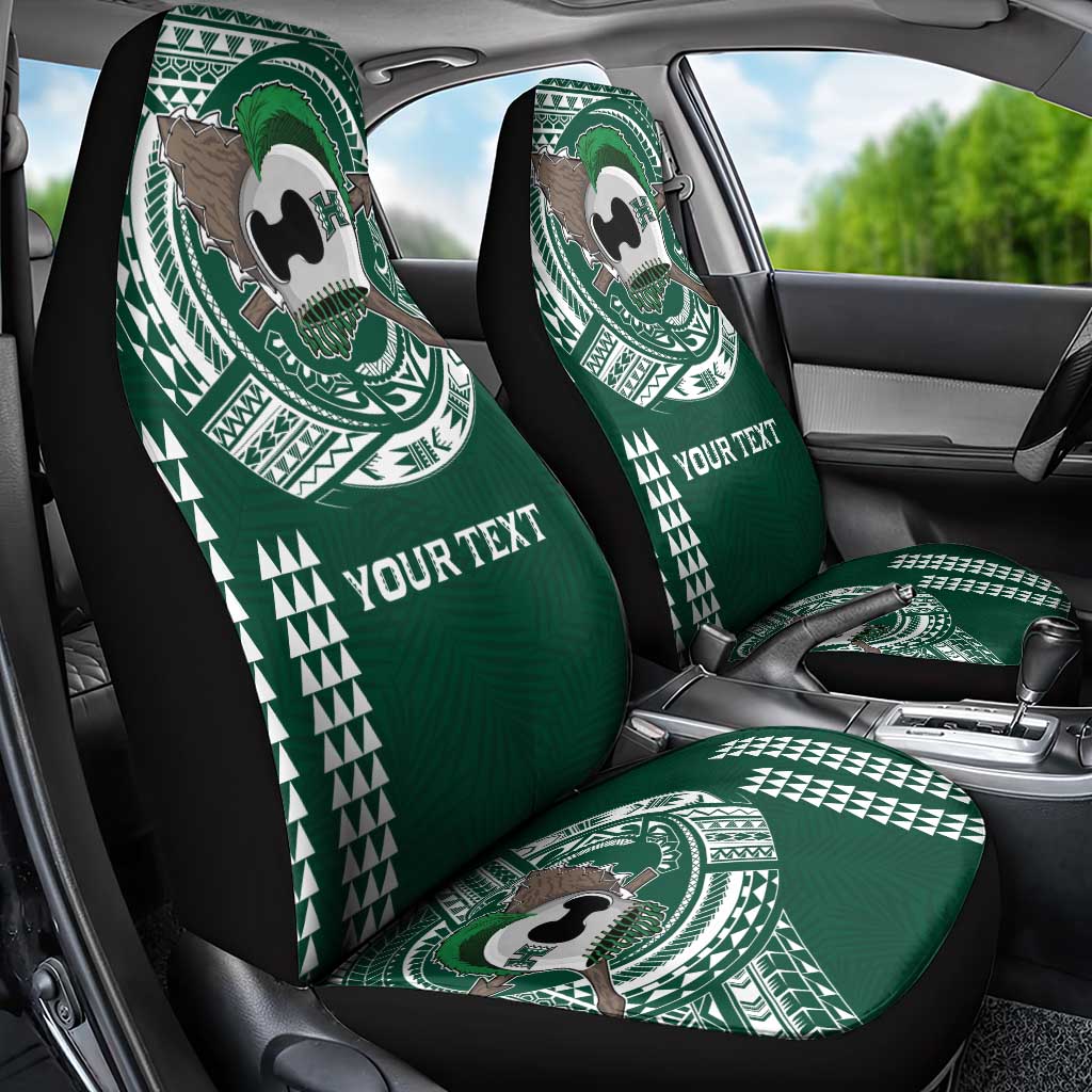 Hawaii Rainbow Warriors Personalized Car Seat Cover Kakau Ikaika Laau Pama LT7 - Polynesian Pride