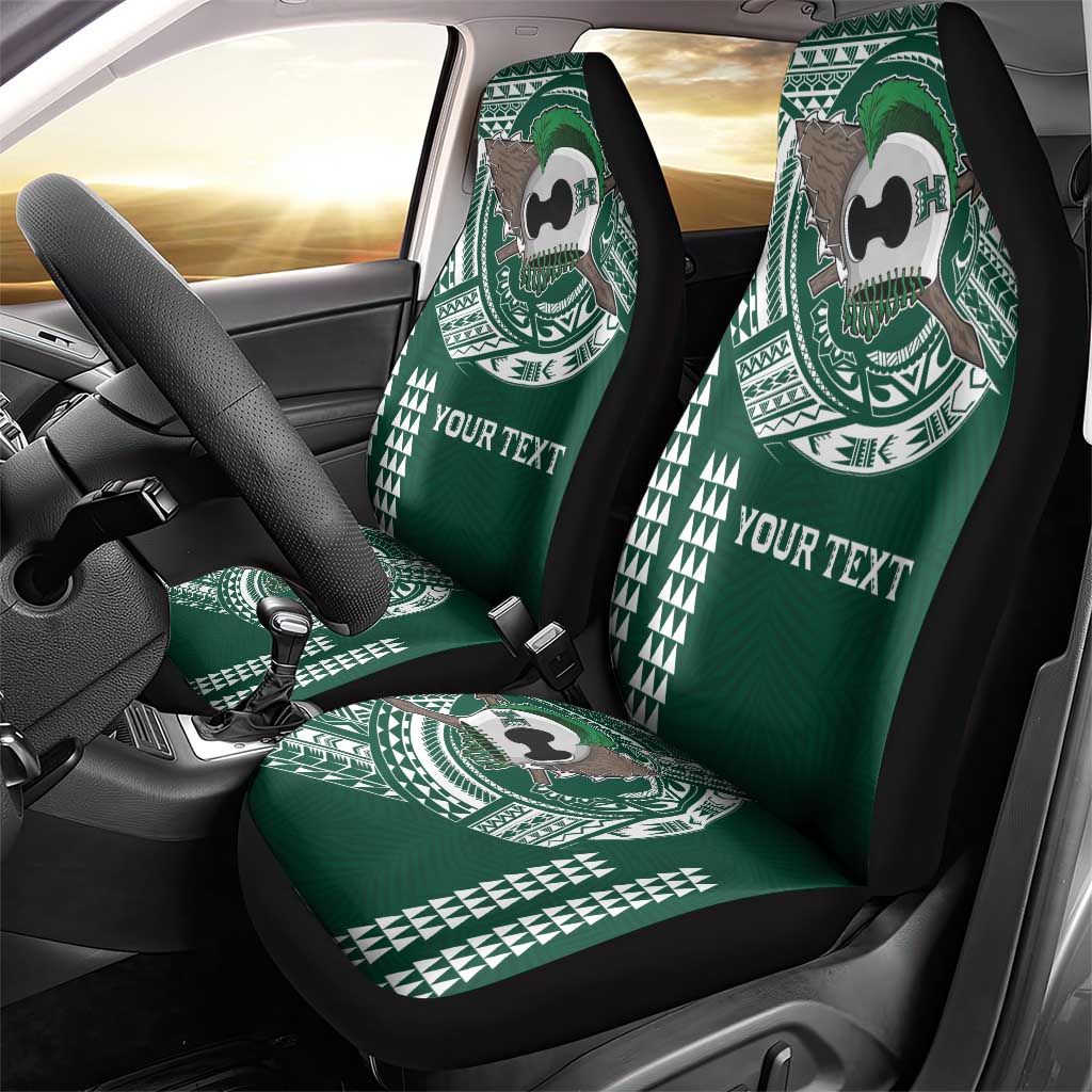 Hawaii Rainbow Warriors Personalized Car Seat Cover Kakau Ikaika Laau Pama LT7 - Polynesian Pride