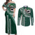 Hawaii Rainbow Warriors Personalized Couples Matching Off Shoulder Maxi Dress and Long Sleeve Button Shirt Kakau Ikakai Laau Pama