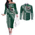 Hawaii Rainbow Warriors Personalized Couples Matching Off The Shoulder Long Sleeve Dress and Long Sleeve Button Shirt Kakau Ikakai Laau Pama