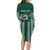 Hawaii Rainbow Warriors Personalized Family Matching Long Sleeve Bodycon Dress and Hawaiian Shirt Kakau Ikakai Laau Pama