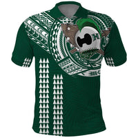 Hawaii Rainbow Warriors Personalized Polo Shirt Kakau Ikaika Laau Pama LT7 Green - Polynesian Pride
