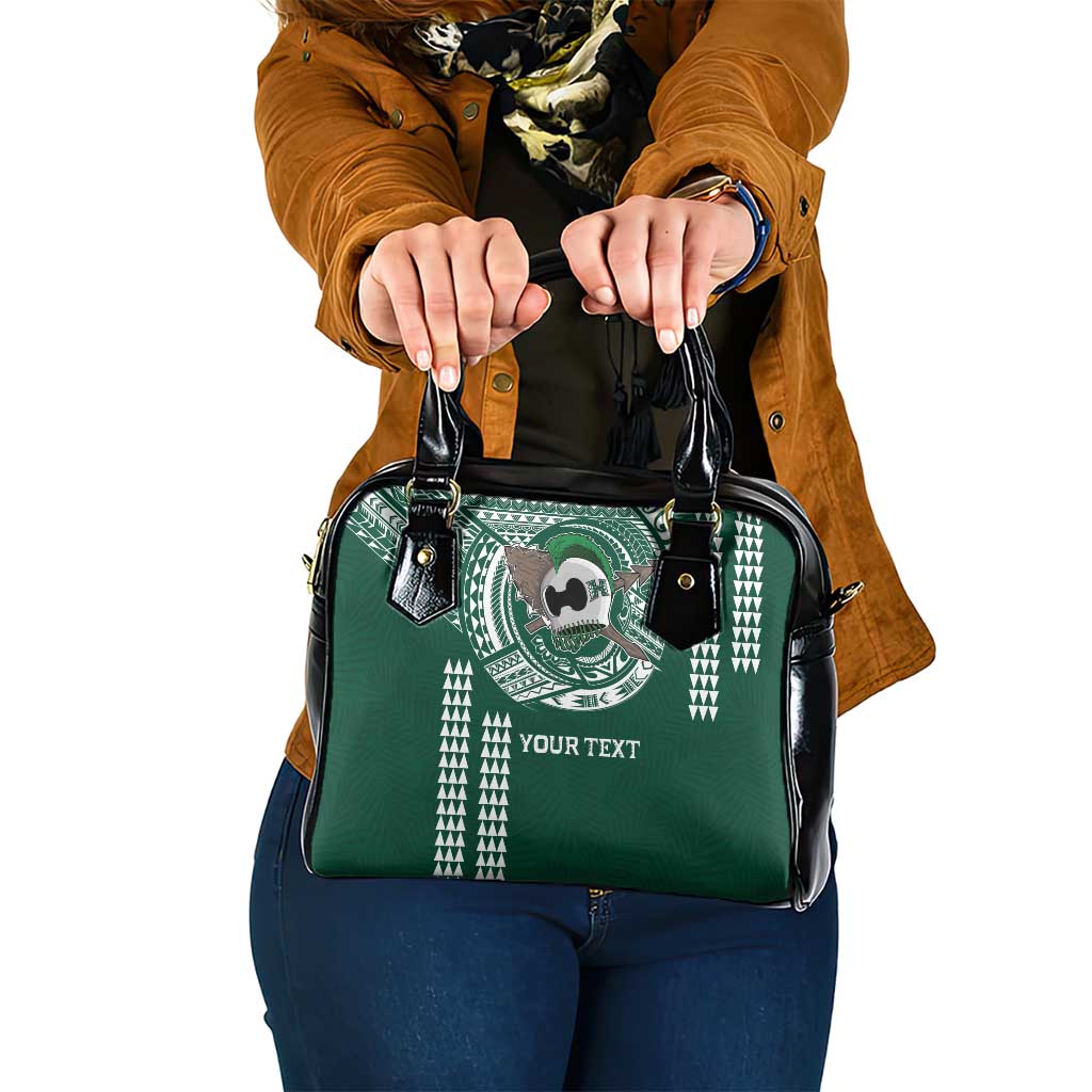 Hawaii Rainbow Warriors Personalized Shoulder Handbag Kakau Ikaika Laau Pama LT7 One Size Green - Polynesian Pride