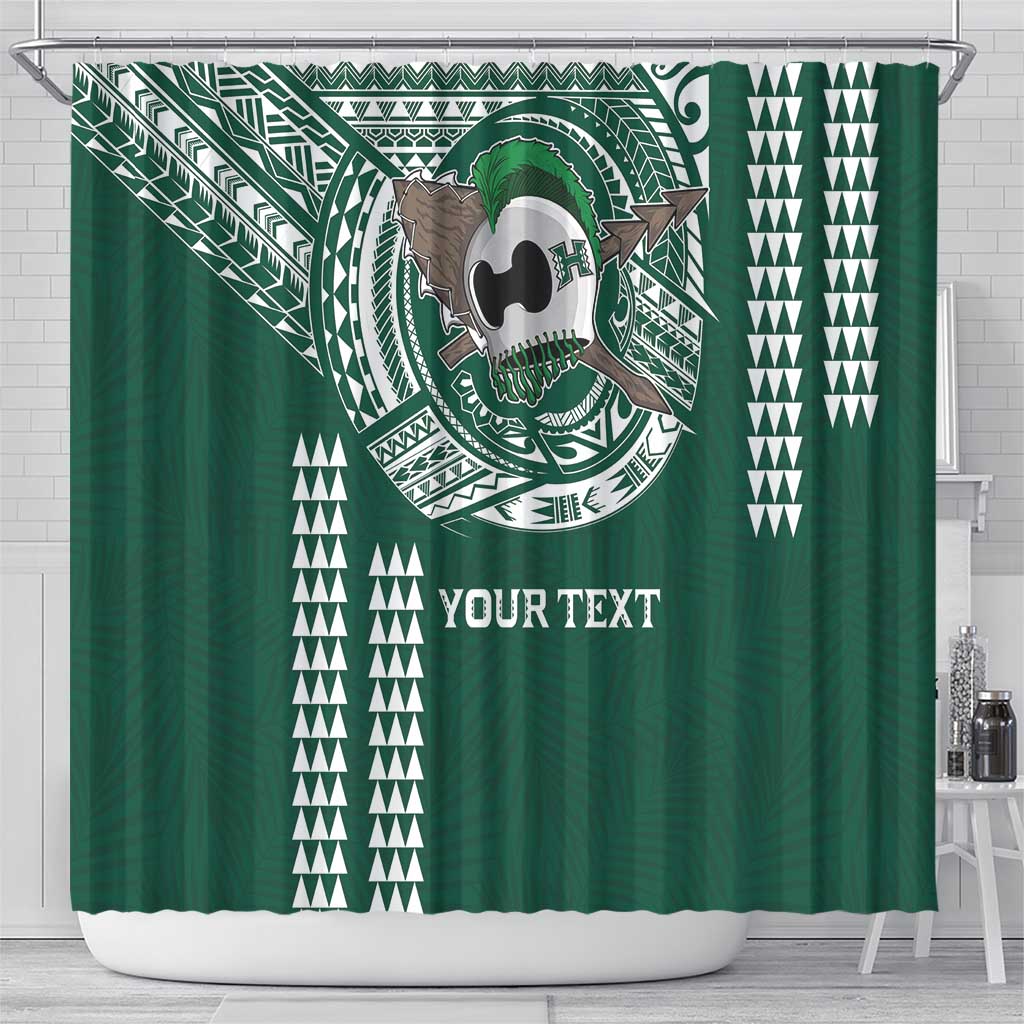 Hawaii Rainbow Warriors Personalized Shower Curtain Kakau Ikaika Laau Pama LT7 - Polynesian Pride