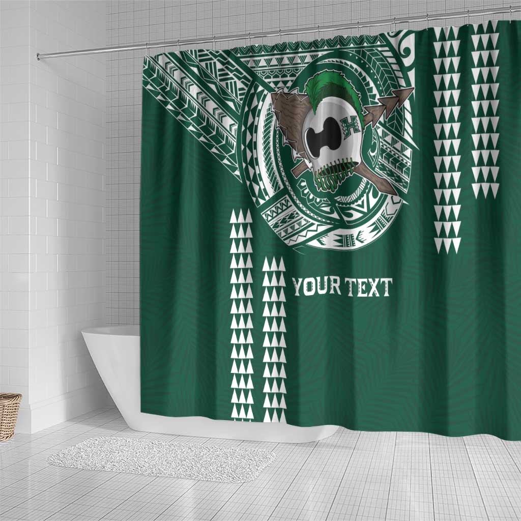 Hawaii Rainbow Warriors Personalized Shower Curtain Kakau Ikaika Laau Pama LT7 - Polynesian Pride