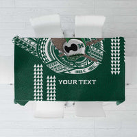Hawaii Rainbow Warriors Personalized Tablecloth Kakau Ikaika Laau Pama LT7 Green - Polynesian Pride