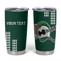 Hawaii Rainbow Warriors Personalized Tumbler Cup Kakau Ikakai Laau Pama LT7 Green - Polynesian Pride