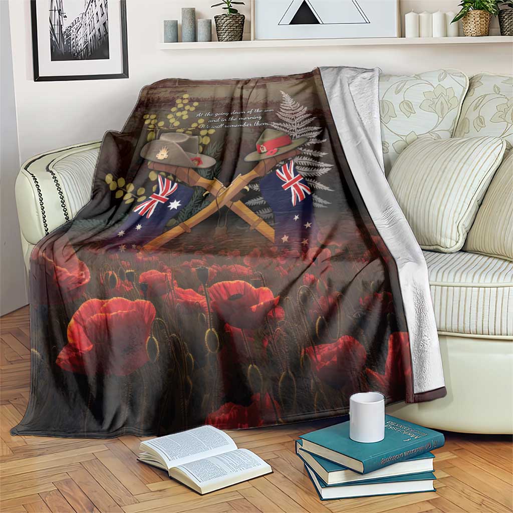 Australia - New Zealand ANZAC Blanket Gallipoli ANZAC Cove Landing LT7 Black - Polynesian Pride