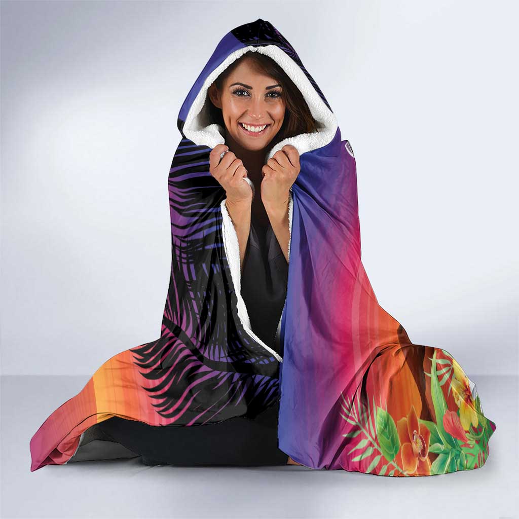 Kia Orana Cook Islands Hooded Blanket Sunset Dream LT7 - Polynesian Pride