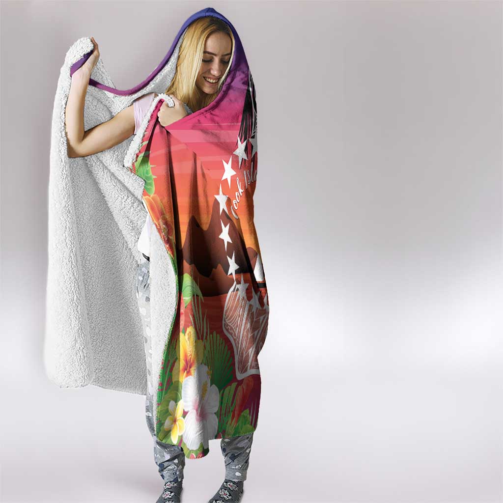 Kia Orana Cook Islands Hooded Blanket Sunset Dream LT7 - Polynesian Pride