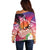 Kia Orana Cook Islands Off Shoulder Sweater Sunset Dream