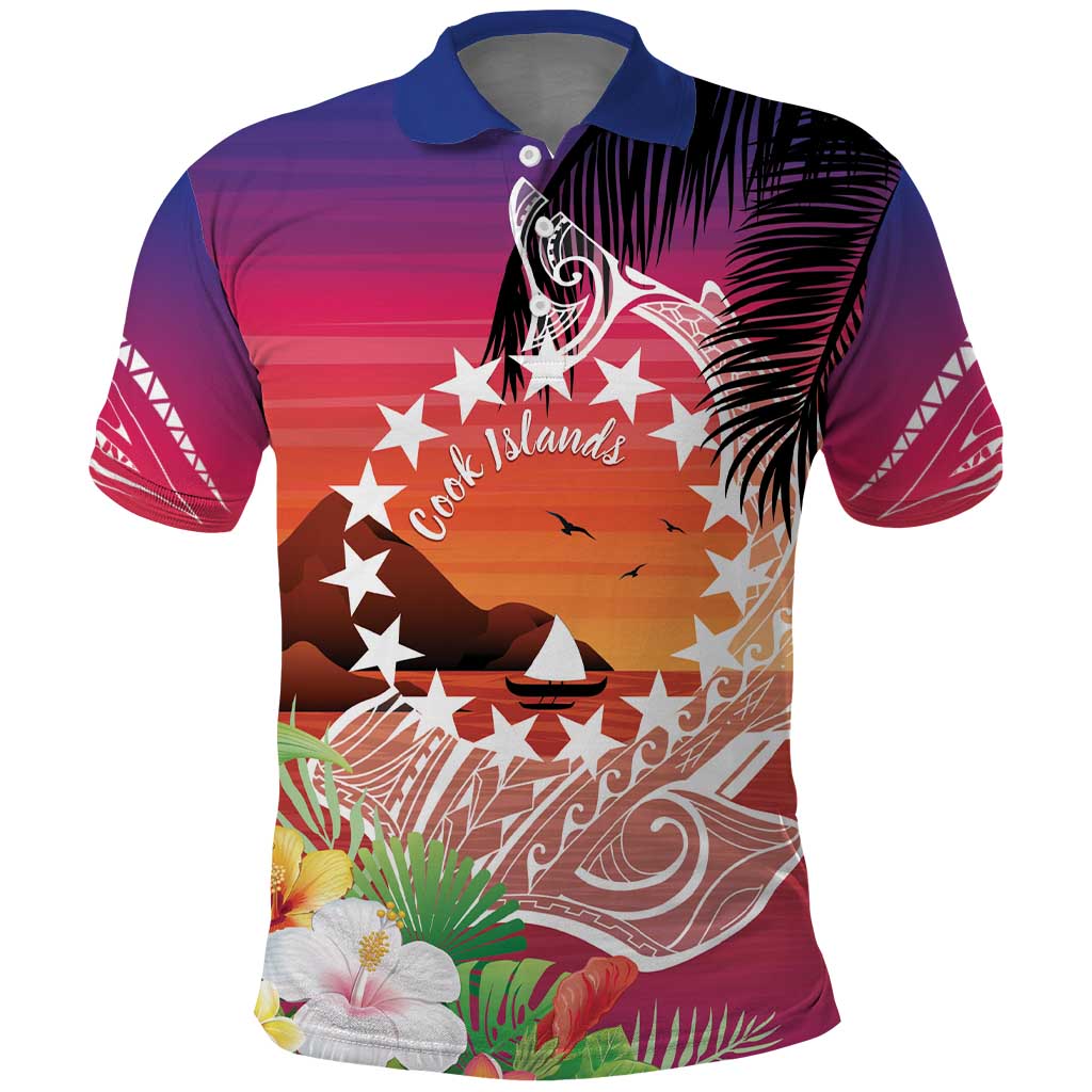 Kia Orana Cook Islands Polo Shirt Sunset Dream LT7 Art - Polynesian Pride
