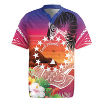 Kia Orana Cook Islands Rugby Jersey Sunset Dream LT7 Art - Polynesian Pride