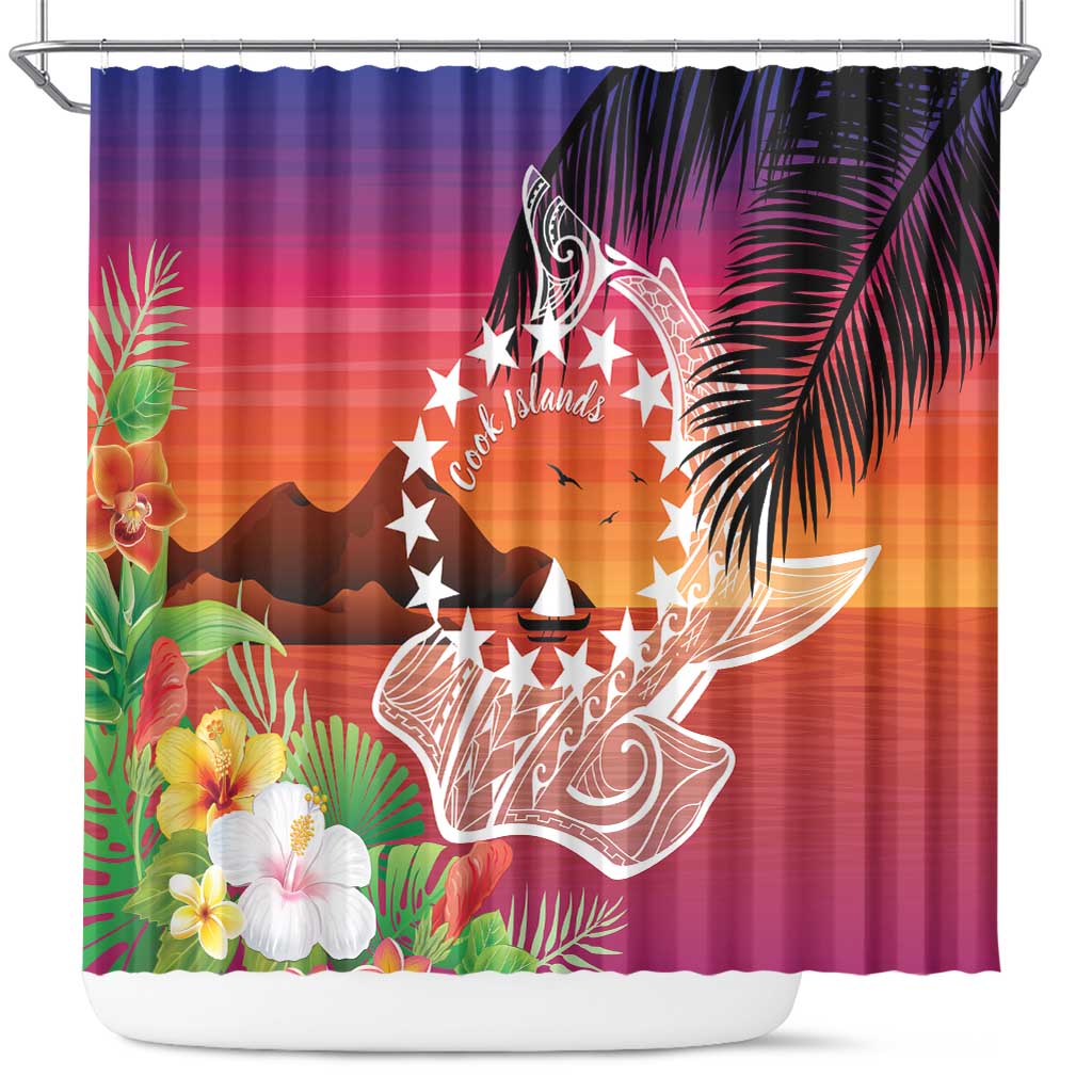 Kia Orana Cook Islands Shower Curtain Sunset Dream LT7 Art - Polynesian Pride