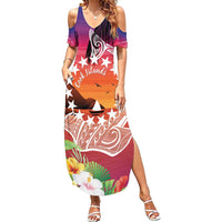 Kia Orana Cook Islands Summer Maxi Dress Sunset Dream LT7 Women Art - Polynesian Pride