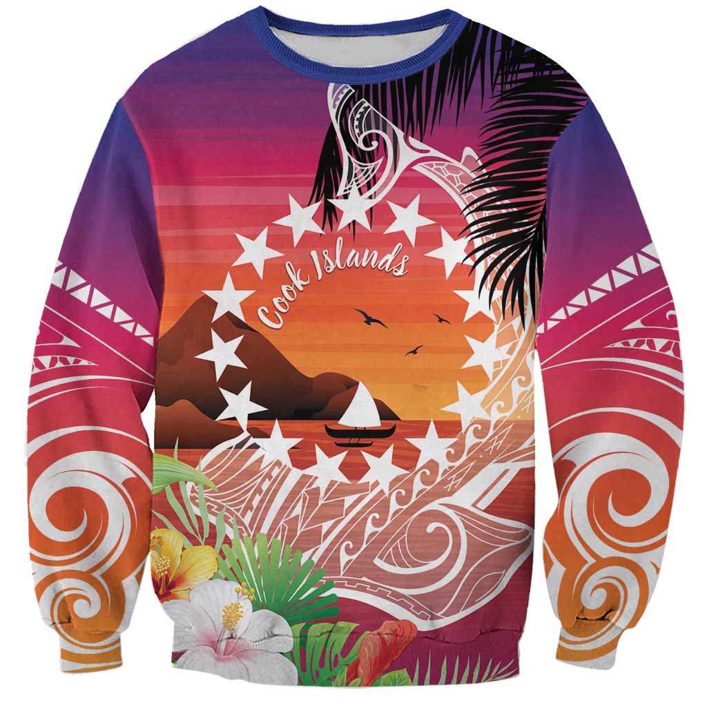 Kia Orana Cook Islands Sweatshirt Sunset Dream LT7 Unisex Art - Polynesian Pride