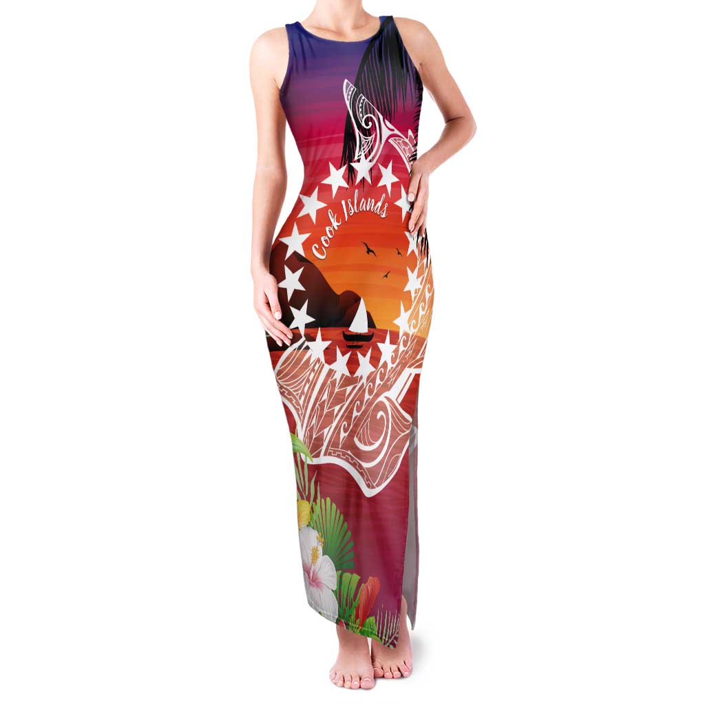 Kia Orana Cook Islands Tank Maxi Dress Sunset Dream