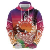 Kia Orana Cook Islands Zip Hoodie Sunset Dream LT7 - Polynesian Pride