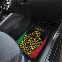 Vanuatu Indipendens Dei Car Mats Tribal Sand Drawing LT7 - Polynesian Pride