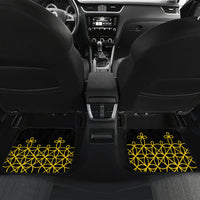 Vanuatu Indipendens Dei Car Mats Tribal Sand Drawing LT7 Set 2pcs - Back Colorful - Polynesian Pride