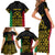 Vanuatu Indipendens Dei Family Matching Short Sleeve Bodycon Dress and Hawaiian Shirt Tribal Sand Drawing