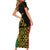 Vanuatu Indipendens Dei Family Matching Short Sleeve Bodycon Dress and Hawaiian Shirt Tribal Sand Drawing