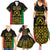 Vanuatu Indipendens Dei Family Matching Summer Maxi Dress and Hawaiian Shirt Tribal Sand Drawing