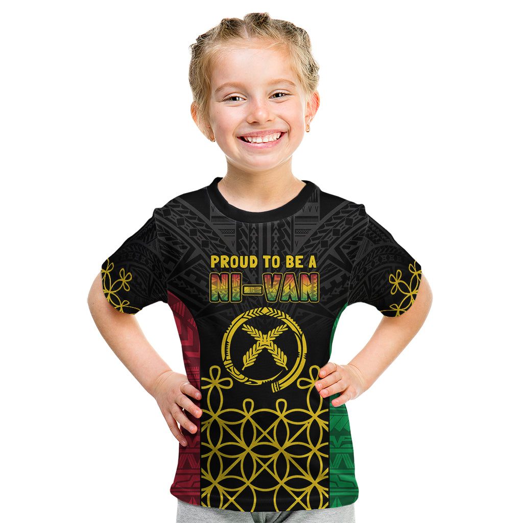 Vanuatu Indipendens Dei Kid T Shirt Tribal Sand Drawing LT7 Colorful - Polynesian Pride