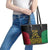 Vanuatu Indipendens Dei Leather Tote Bag Tribal Sand Drawing