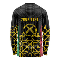 Vanuatu Indipendens Dei Long Sleeve Shirt Tribal Sand Drawing LT7 - Polynesian Pride