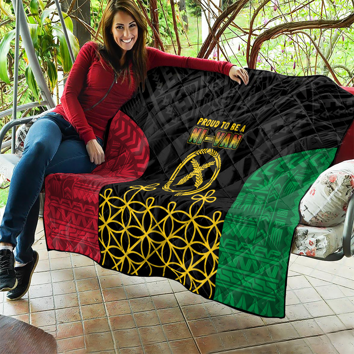 Vanuatu Indipendens Dei Quilt Tribal Sand Drawing LT7 - Polynesian Pride