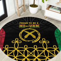 Vanuatu Indipendens Dei Round Carpet Tribal Sand Drawing LT7 Colorful - Polynesian Pride