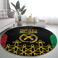 Vanuatu Indipendens Dei Round Carpet Tribal Sand Drawing LT7 - Polynesian Pride