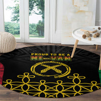 Vanuatu Indipendens Dei Round Carpet Tribal Sand Drawing LT7 - Polynesian Pride