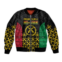 Vanuatu Indipendens Dei Sleeve Zip Bomber Jacket Tribal Sand Drawing LT7 Unisex Colorful - Polynesian Pride