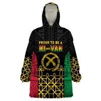 Vanuatu Indipendens Dei Wearable Blanket Hoodie Tribal Sand Drawing LT7 One Size Colorful - Polynesian Pride