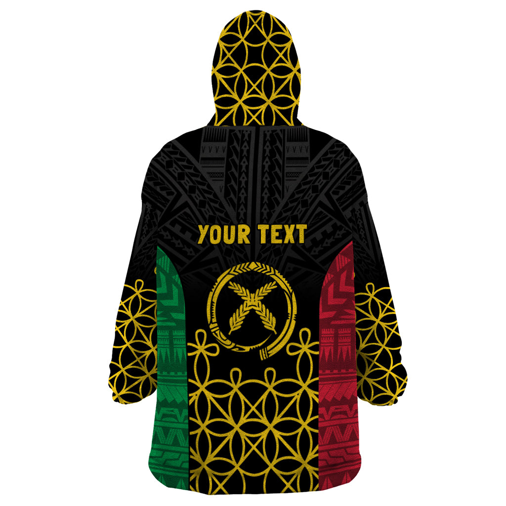 Vanuatu Indipendens Dei Wearable Blanket Hoodie Tribal Sand Drawing LT7 - Polynesian Pride