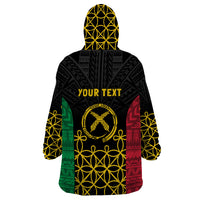 Vanuatu Indipendens Dei Wearable Blanket Hoodie Tribal Sand Drawing LT7 - Polynesian Pride
