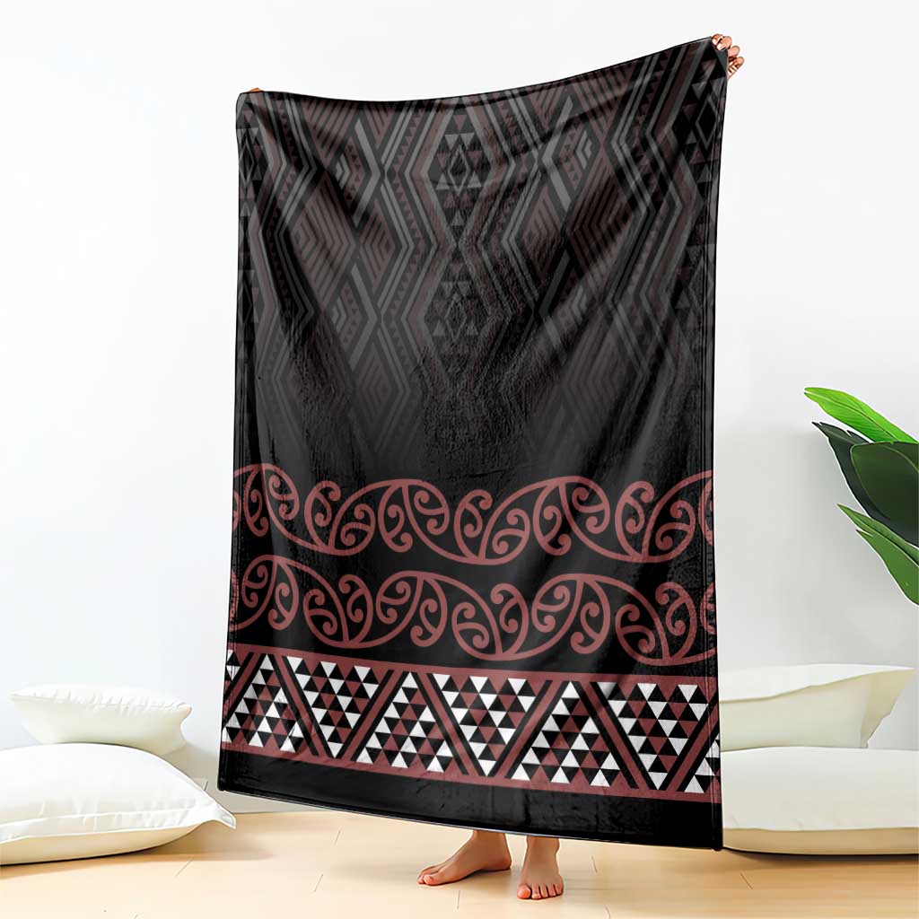 Maori Taniko Patterns Blanket Brown Niho Taniwha Mix Paatiki Motifs LT7 - Polynesian Pride