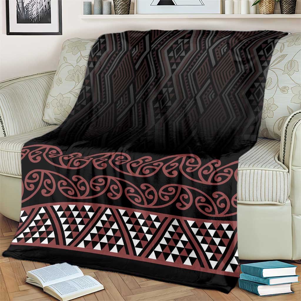 Maori Taniko Patterns Blanket Brown Niho Taniwha Mix Paatiki Motifs LT7 - Polynesian Pride